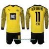 Conjunto (Camiseta+Pantalón Corto) Manga Larga Borussia Dortmund Reus 11 Primera Equipación 2021/22 - Niño